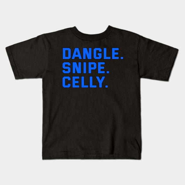 DANGLE. SNIPE. CELLY. Kids T-Shirt by HOCKEYBUBBLE